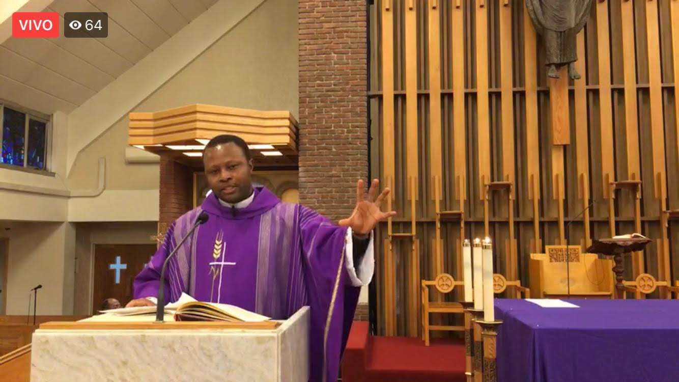 Fr. Patrick during a Homily