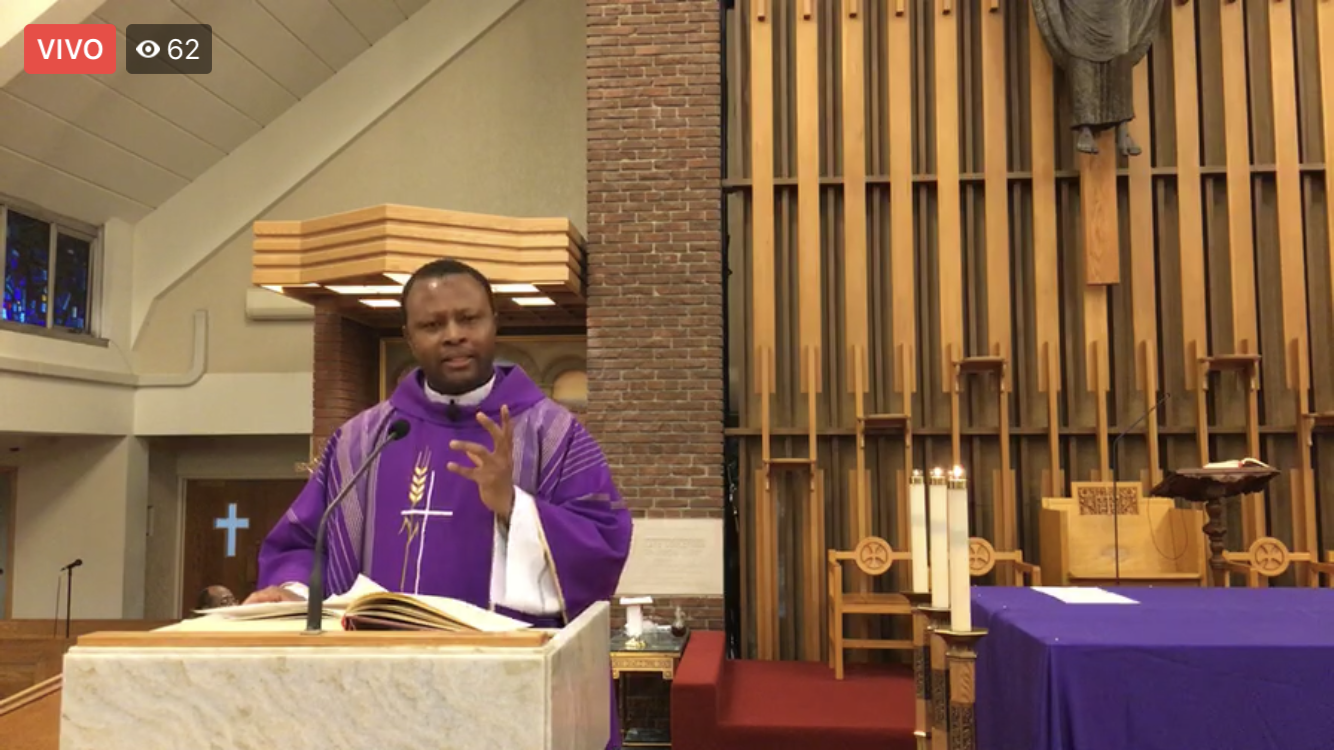 Fr. Patrick During a Homily