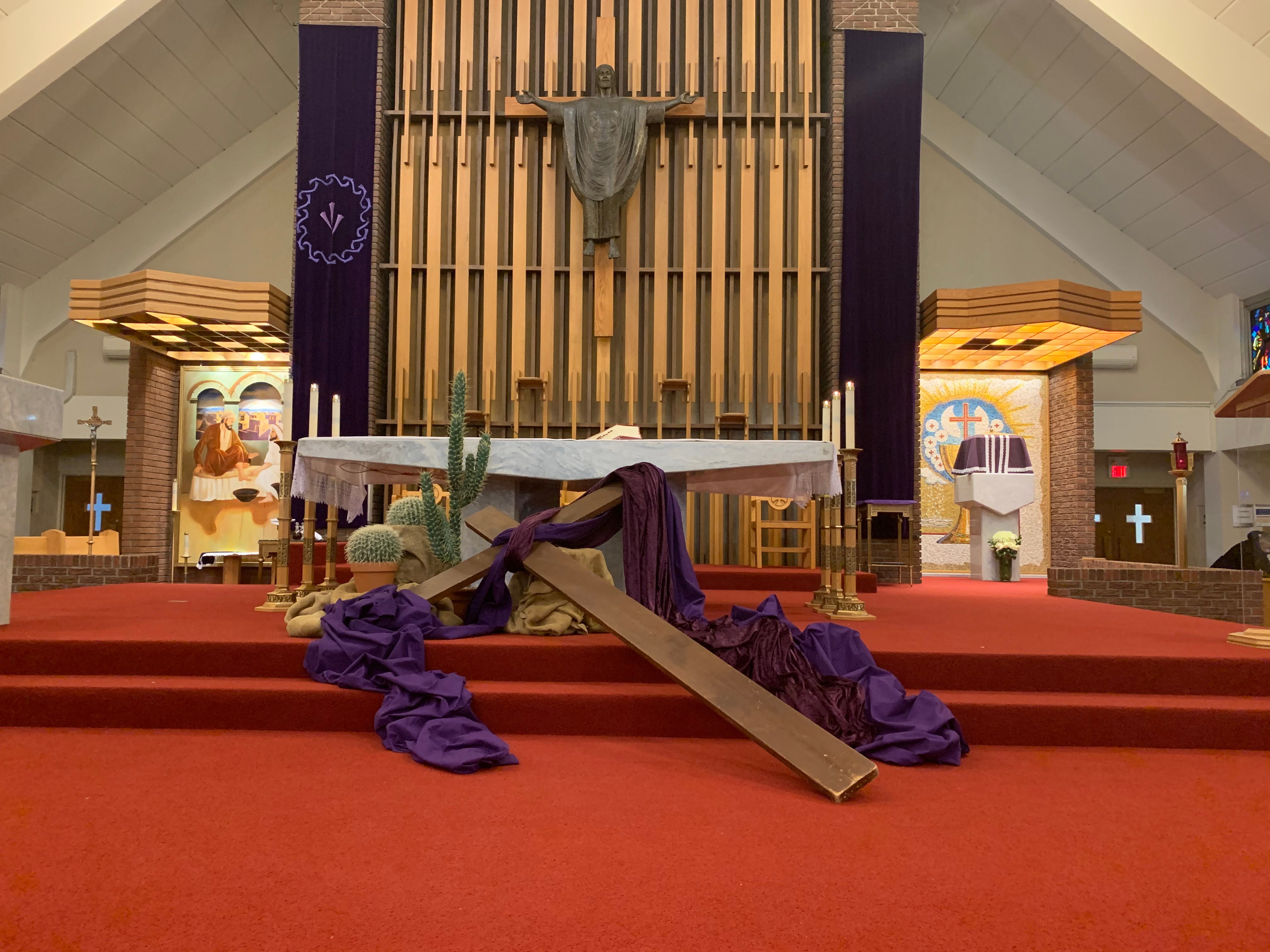 Altar Decorated for Lent