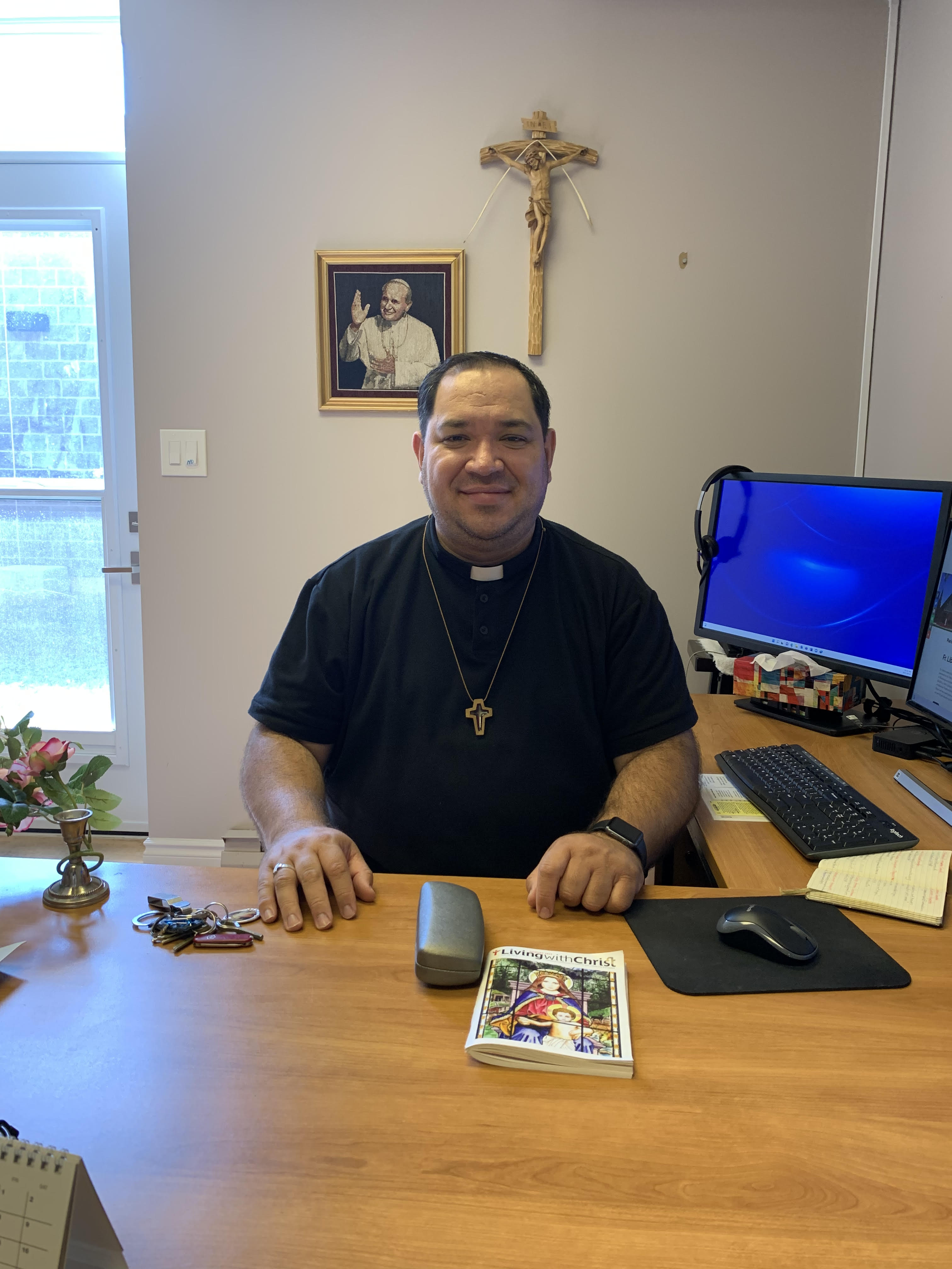 Fr. Edgar in his office